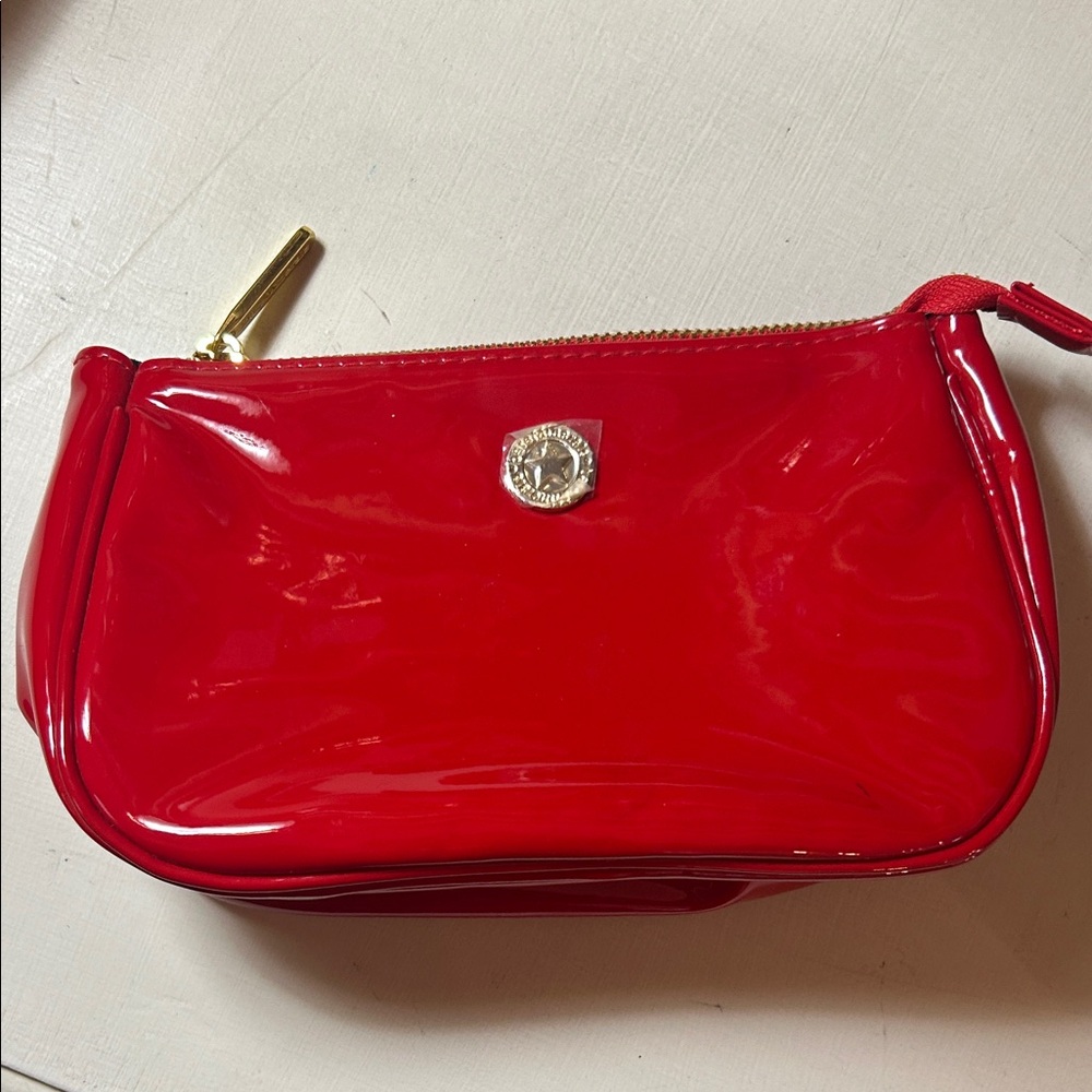 bareMinerals NWOT Glossy Red Cosmetic Bag